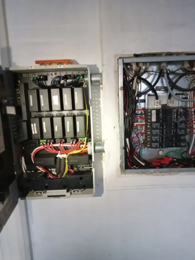Electrical panel upgrade completed for Security Camera Wiring in Hollywood